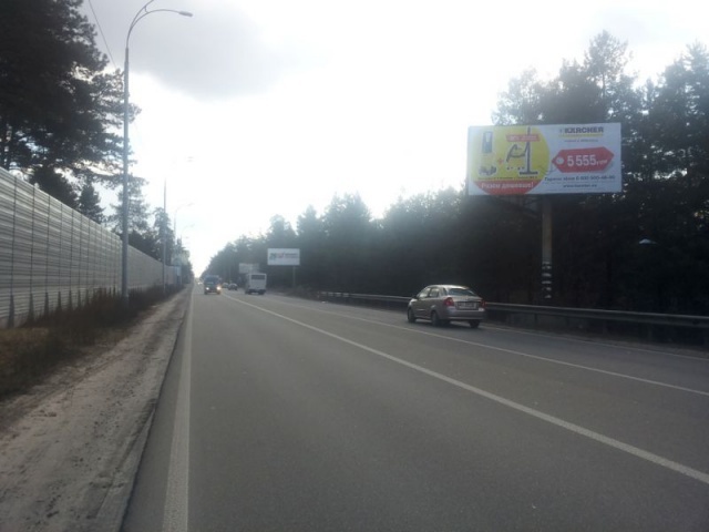 Щит 6x3,  Старообуховская трасса, 29км+350м от Главпочтамта г. Киева (пос.Козин)-справа