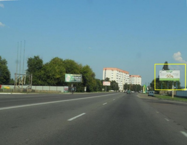 Щит 6x3,  г.Борисполь, 34+900 право,ул. Киевский шлях, 1, перед " Новая Линия", вїезд в Борисполь