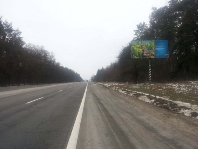 Щит 6x3,  Черниговская трасса, км 46+750 лево, за с.Залесье, за авт.остановкой "Лисова"