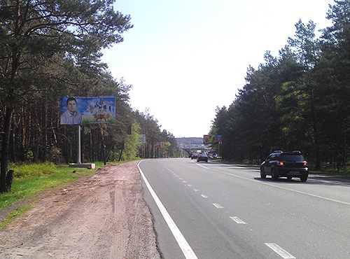 Щит 6x3,  ул. Шевченка, км 24+250 м (справа), направление в Киев