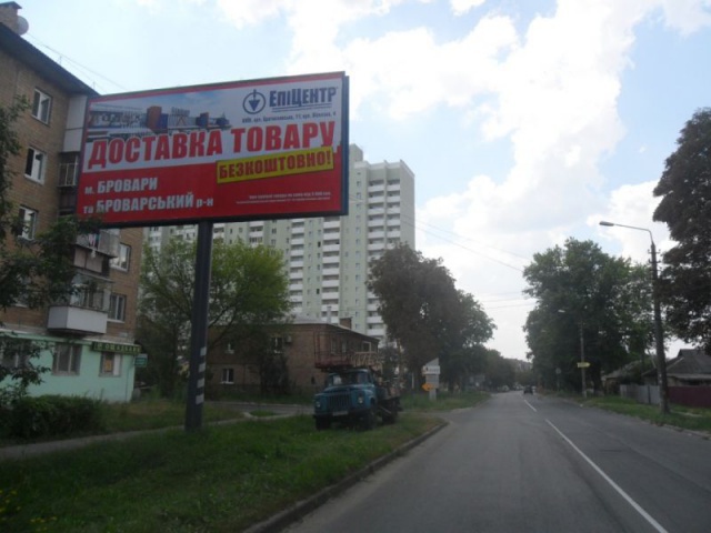 Щит 6x3,  г.Бровары, ул.Кирова, 36, перекресток с ул.Гоголя