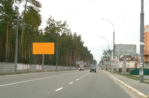 Щит 6x3,  ул. Университетская, возле новостроек (по Ирпенской трассе направление из Киева)
