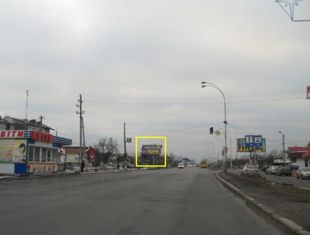 Щит 6x3,  г.Бровары, ул.Киевская, 90, перекресток с ул.Пушкина, м-н Фора