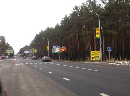 Щит 6x3,  ул. Шевченка, км 25+300 м (слева), направление в Киев
