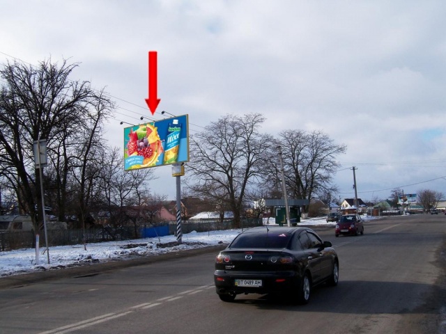 Щит 6x3,  Киевский Путь ул., 158, остановка "Суворова", в сторону Киева