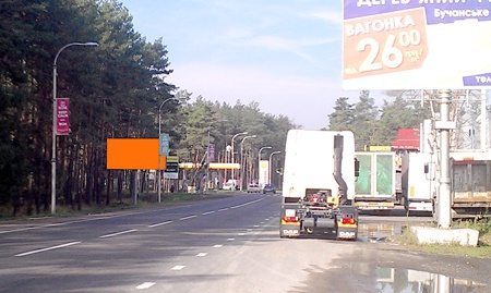 Щит 6x3,  ул. Шевченка, км 25+300 м (слева), направление из Киева