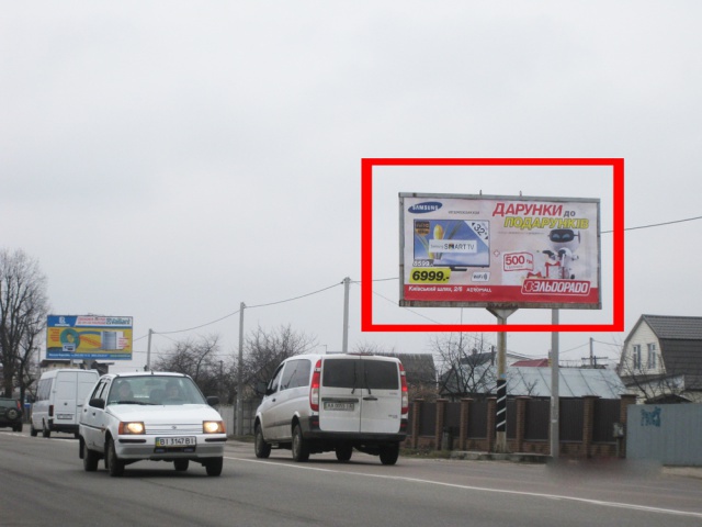 Щит 6x3,  Траса Е40, вул. Київський Шлях, 138  перед розвилкою