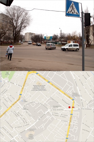 Щит 6x3,  вул. П. Запорожця (р-н Центрального ринку)