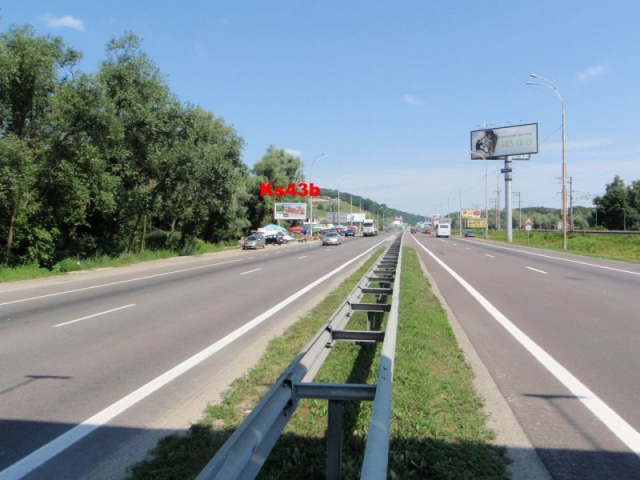 Щит 6x3,  Перед повором на с.Лісники 21км+080 праворуч