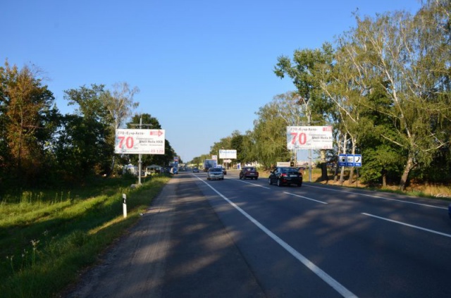 Щит 6x3,  м.Буча, перед ТЦ Модуль, 500 метрів за поворотом на смт.Ворзель; 30км+150 ліворуч