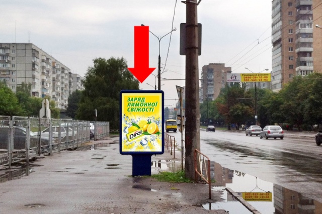 Сітілайт 1.2x1.8,  Леваневского ул., возле остановки, Дома культуры "Росава", рынка