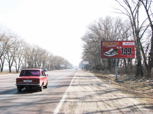 Щит 6x3,  Борисполь 06, выезд из города в стор. Полтавы, а/д Киев - Харьков 01, км 42 + 075 м, прав.