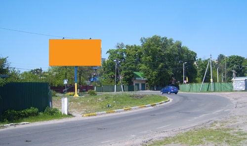 Щит 6x3,  ул. Центральная, район вокзала (по дороге в объезд переезда)