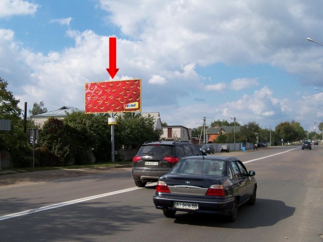 Щит 6x3,  Киевский Путь ул., остановка "Комсомольское озеро", в сторону Киева